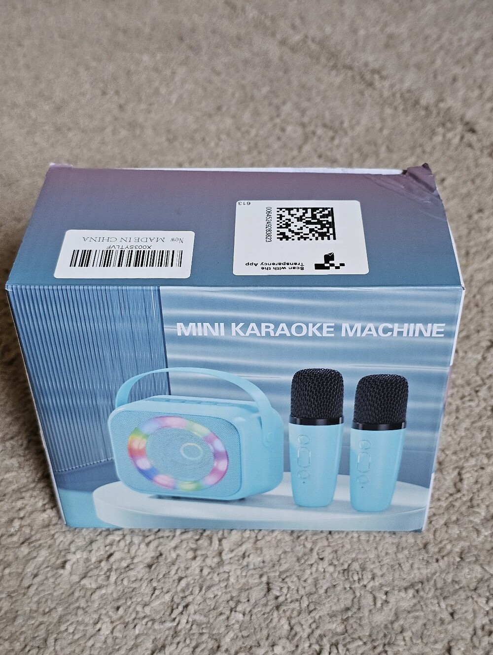 Mini Karaoke Machine - Portable Bluetooth Karaoke Speaker with 2 Microphones